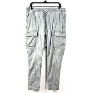 Land's End Slim Fit Cotton Lyocell Fiber Cargo Jogger Pants Mens Large Gray‎